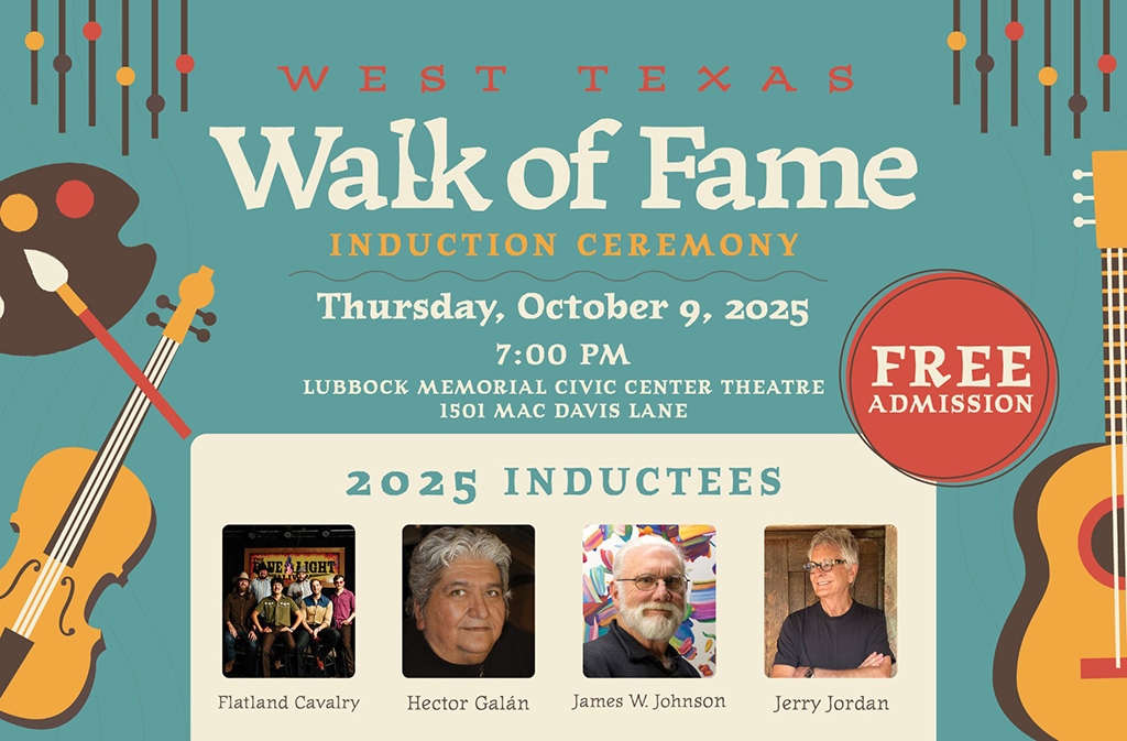 James will be inducted into The West Texas Walk of Fame in October 2025
